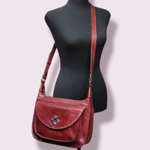 Patricia Nash Burgundy Red Crossbody/Shoulder Bag